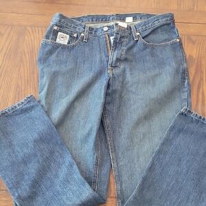 Cinch Blue Denim Jeans with Yellow Stitching